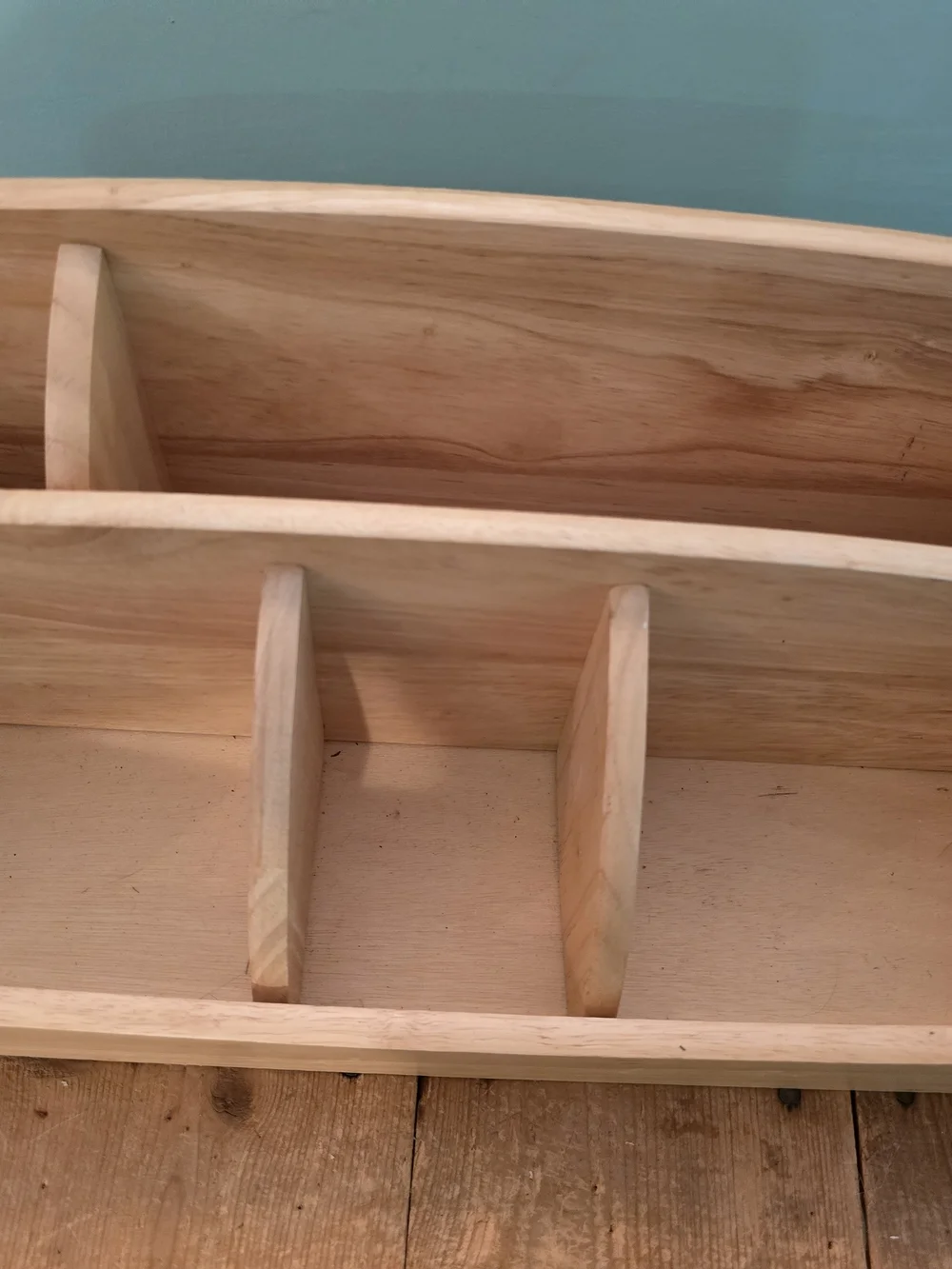 Natural Wood Desk Organizer Caddy - Neutral